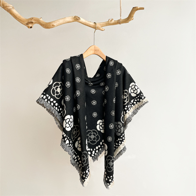 Sciarpa calda in cashmere versatile, sciarpa di camelia da donna, sciarpa di alta qualità, sciarpa autunnale e invernale_voghion.com