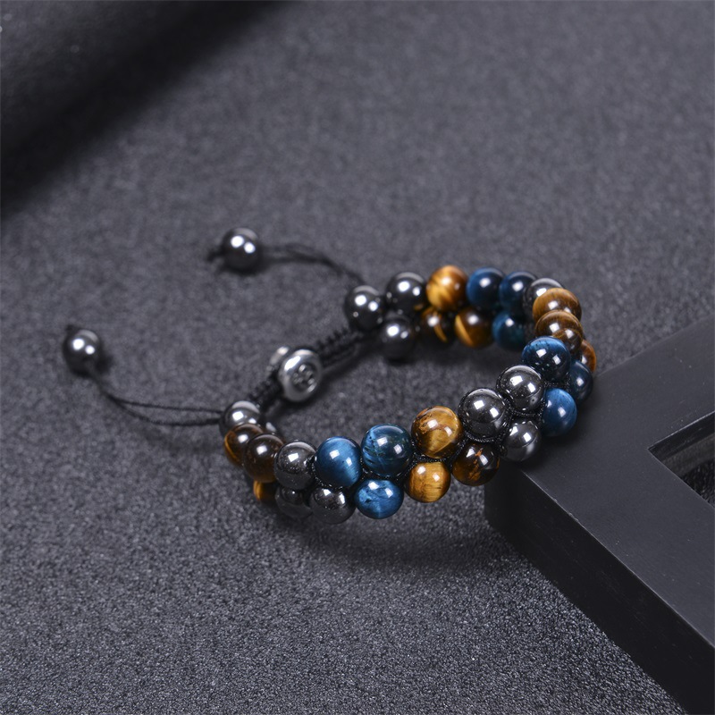 35g Weight Bracelets Classification 1 Piece Quantity Daily Occasion natural stone Material Gradient Color Pattern Unisex Gender Beaded Design Fashion Style Fashion Gradient Color Natural Stone Beaded Bracelets 1 Piece 无