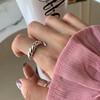 Tide, retro fashionable design adjustable ring, for luck, on index finger