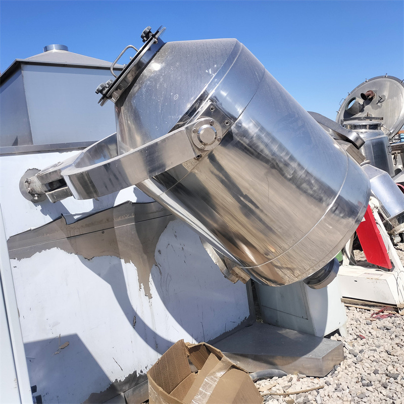 处理二手不锈钢三维混合机  化工式混合设备  翻转真空混料机