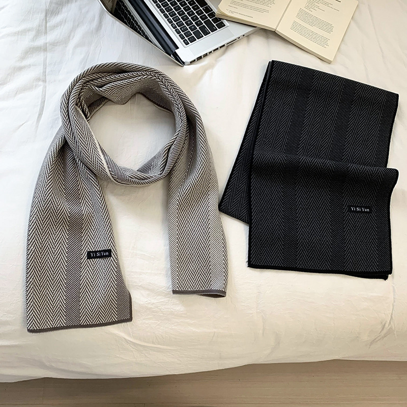 Bufandas para mujeres de alta calidad otoño y invierno nueva moda universal estilo británico europeo y americano ligero de negocios buñuelo de punto calentamiento chal