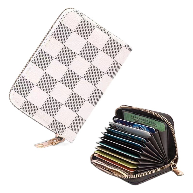 Titular de la tarjeta de órgano titular de la tarjeta multi-titular de la tarjeta de gran capacidad Licencia de Conducir titular de la tarjeta pequeña monedero casual multifuncional para hombres y mujeres