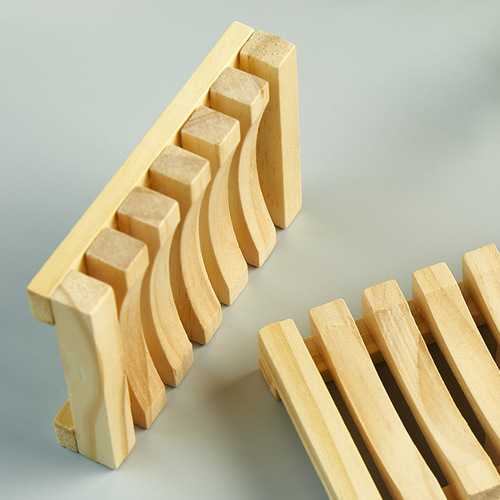 Creative soap box with printable LOGO bathroom storage rack drain soap holder for home hotel hollow wooden soap rack