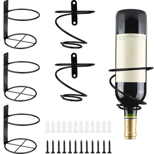 Amazon Simple Single Bottle Wall Mounted Wine Rack Creative Wine Bottle Display Rack Metal Hanging Wine Rack