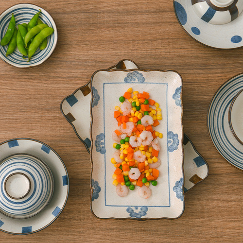 西田木雨意浓系列碗碟套装米饭碗圆盘陶瓷餐具日式家用一人食碗盘