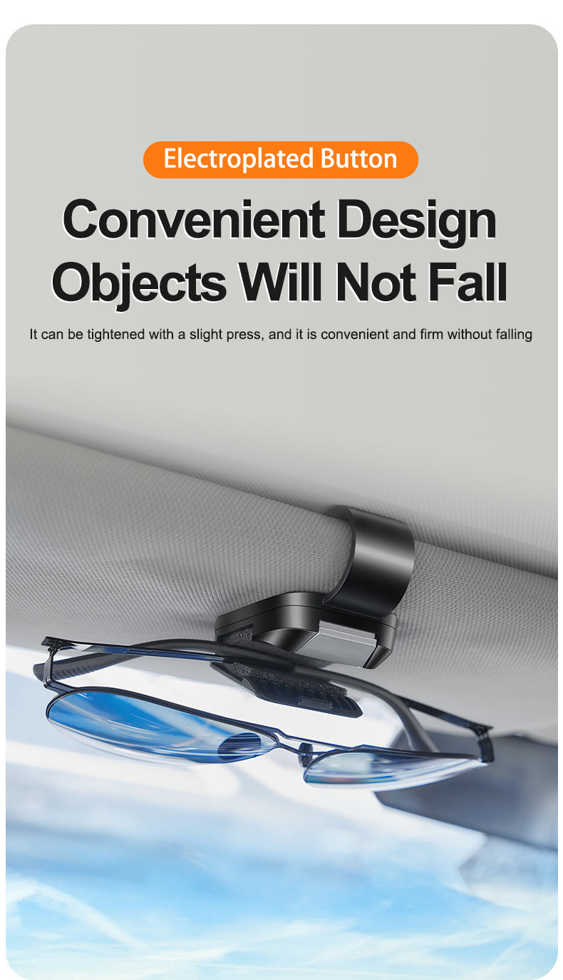 Cross-border 2025 new car glasses clip multifunctional sunglasses card storage clip sun visor creative storage clip