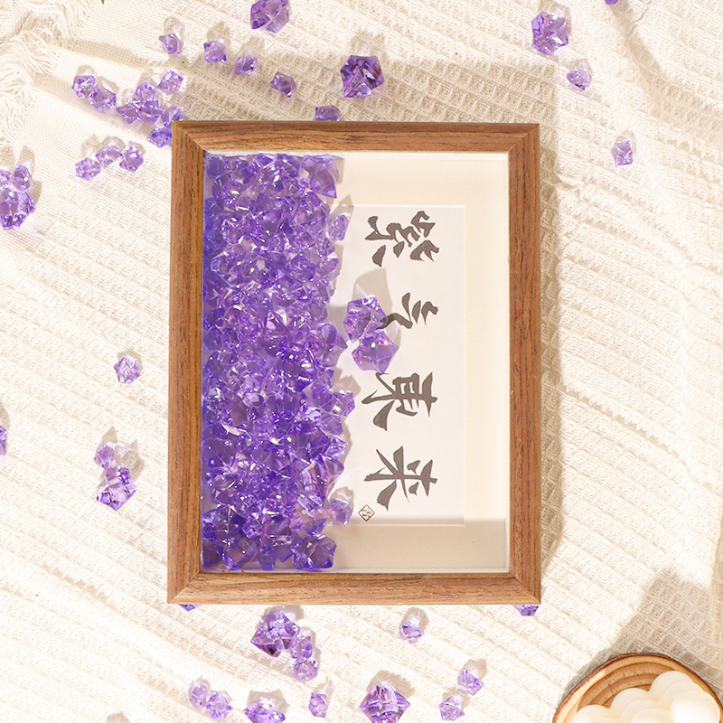 水晶石頭相框新中式立體標本辦公室裝飾擺台牆壁掛畫創意禮品批發