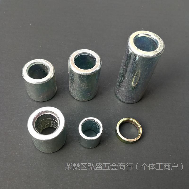 内孔12外径20定位轴套焊接无缝钢管铁环圆柱型空心加厚铁垫圈镀锌
