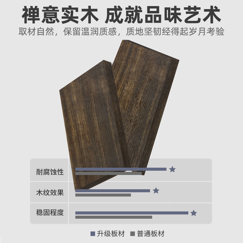 Estante de Exhibición de Escritorio de Madera Sólida para Té y Tazas