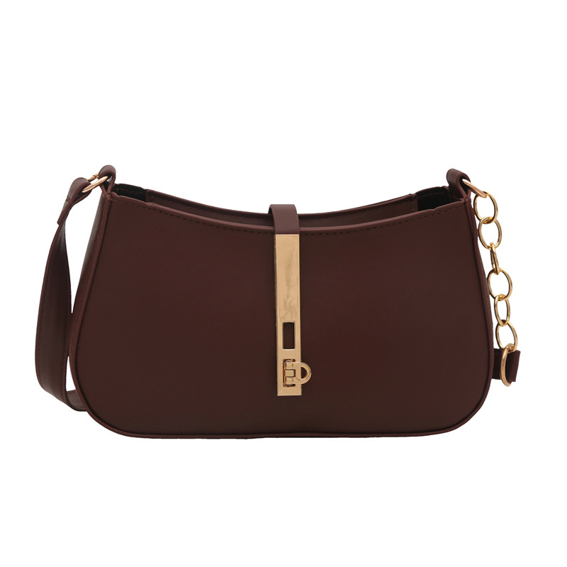 Bolso simple coreano para mujeres otoño / invierno 2024, nuevo estilo de moda retro bolso de brazo francés, textura exterior, bolso de lujo ligero para mujeres.