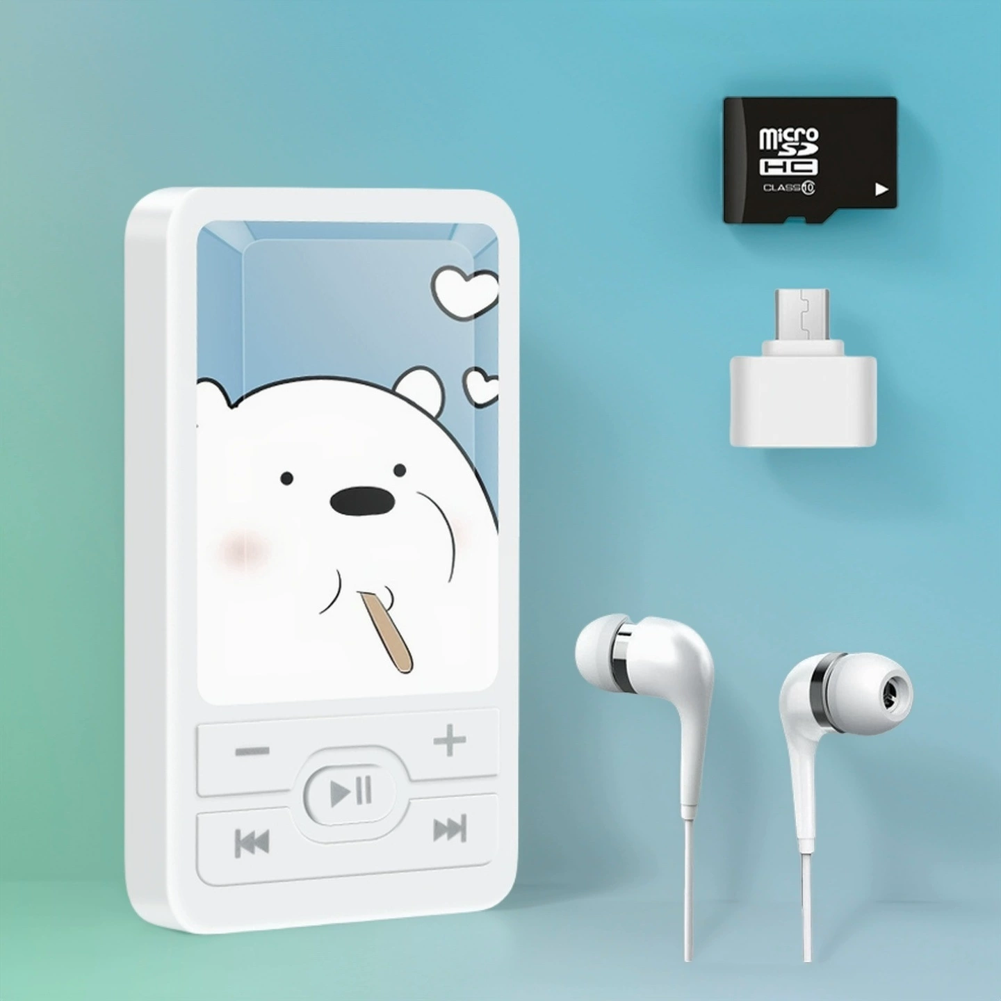Образовательный MP3-плеер A1 для детей, мультяшный дизайн, слот под карту и наушники, варианты 4–64 ГБ