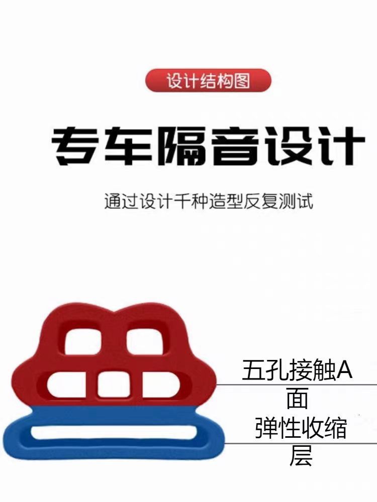 Car sealing sound insulation strip three-layer six-hole thickened all-door universal door seam dustproof noise reduction waterproof special rubber strip