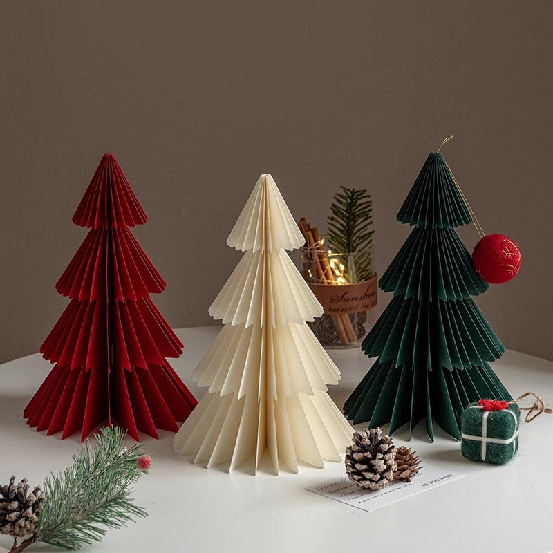 Decoraciones de Navidad, adornos de árbol de Navidad, colgantes de Navidad plegables, adornos de árbol de Navidad, árbol de mesa, árbol de Navidad