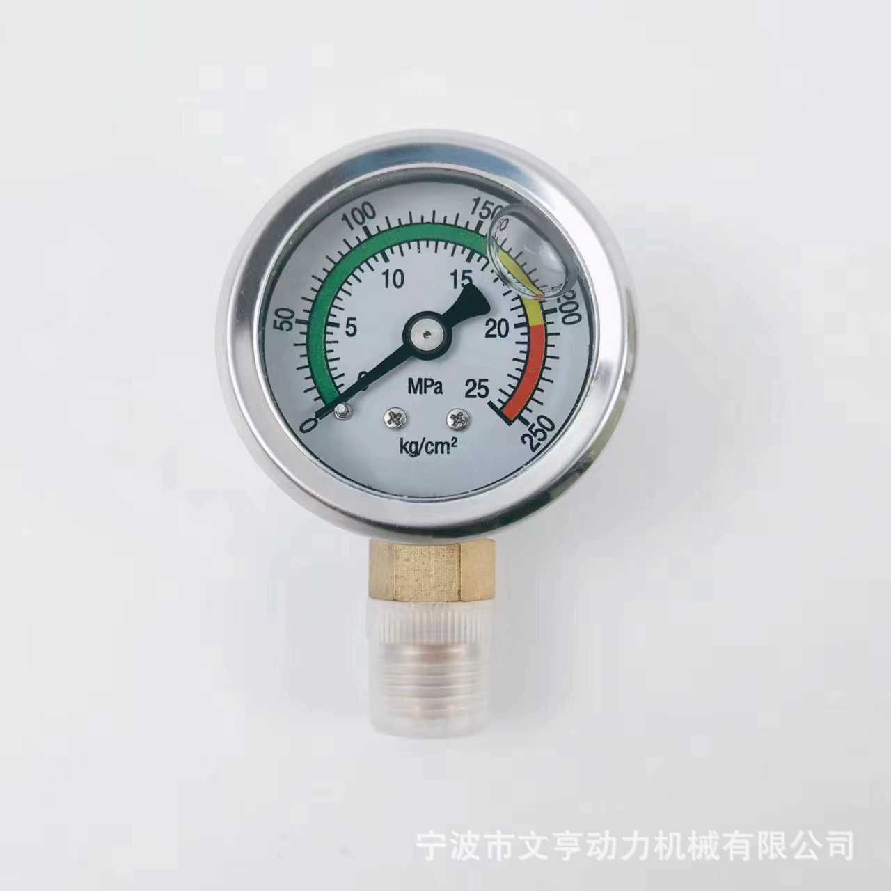 YN40 радиальный двухкорпусный яркий прецизионный маслонаполненный сейсмический манометр 1,6 класса Wen Heng силовой завод