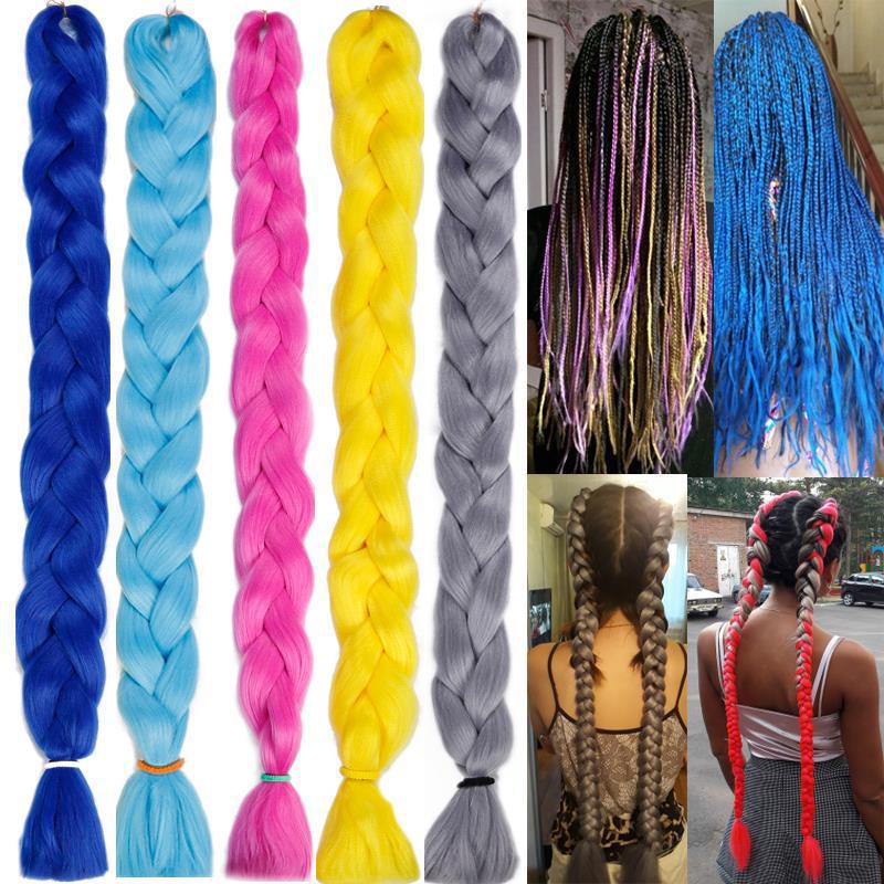 Peruca de comercio exterior fibra química africana gran trenza 165g trenza jumbo trenza cabello de alta temperatura seda trenza