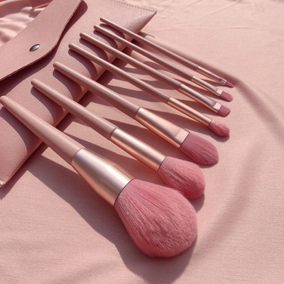 Cosmetic brush suit Recommendation 7 12 Pink Brush set Loose paint Eye shadow brush Beauty tool brush