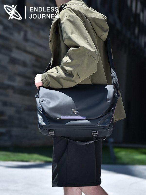 【ワオ】メンズクロスボディバッグ マグネットバックル ショルダーバッグ 11-16inch パソコンバッグ ショルダーバッグ マグネットバックルデザイン|undefined