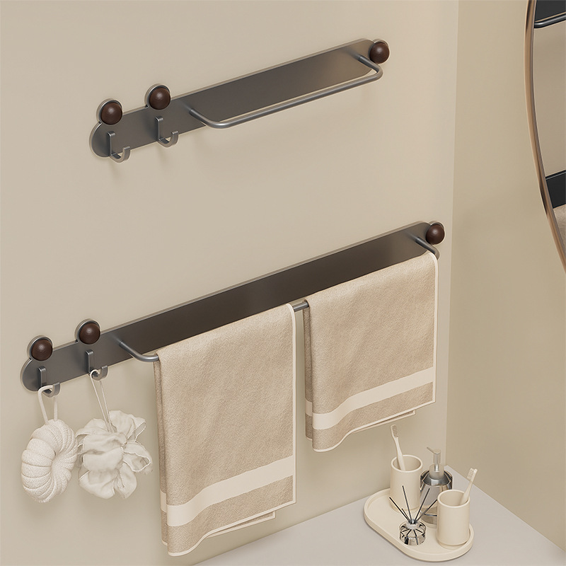 Rack de toallas de aire minimalista para inodoro sin agujeros colgantes para estante de almacenamiento de inodoro colgado en la pared
