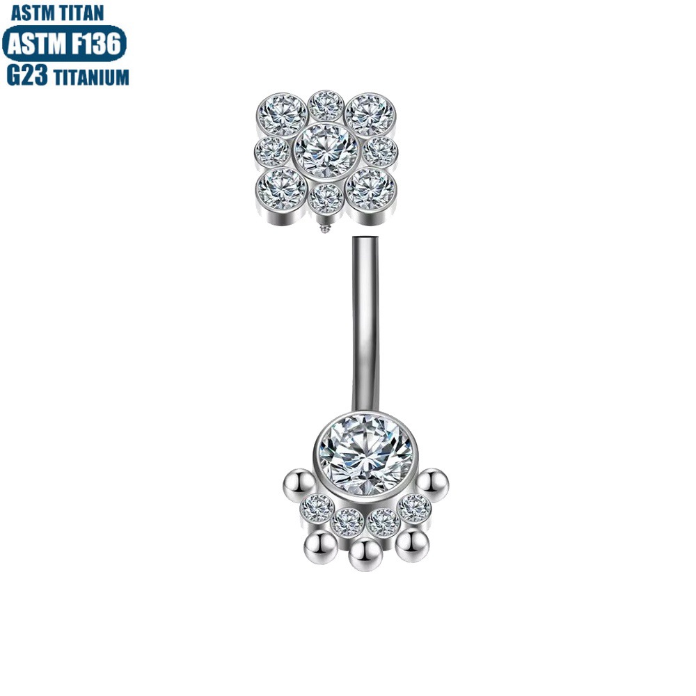 Pointed titanium steel lip stud product view