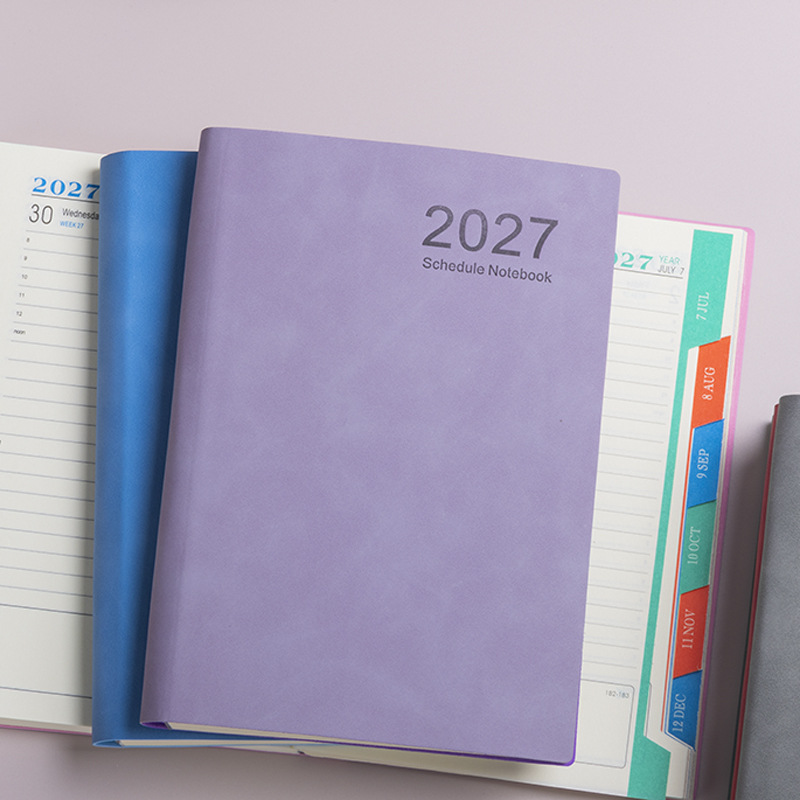 2027 calendario transfronterizo inglés español mayorista 365 días plan diario eficiencia exportación de cuadernos