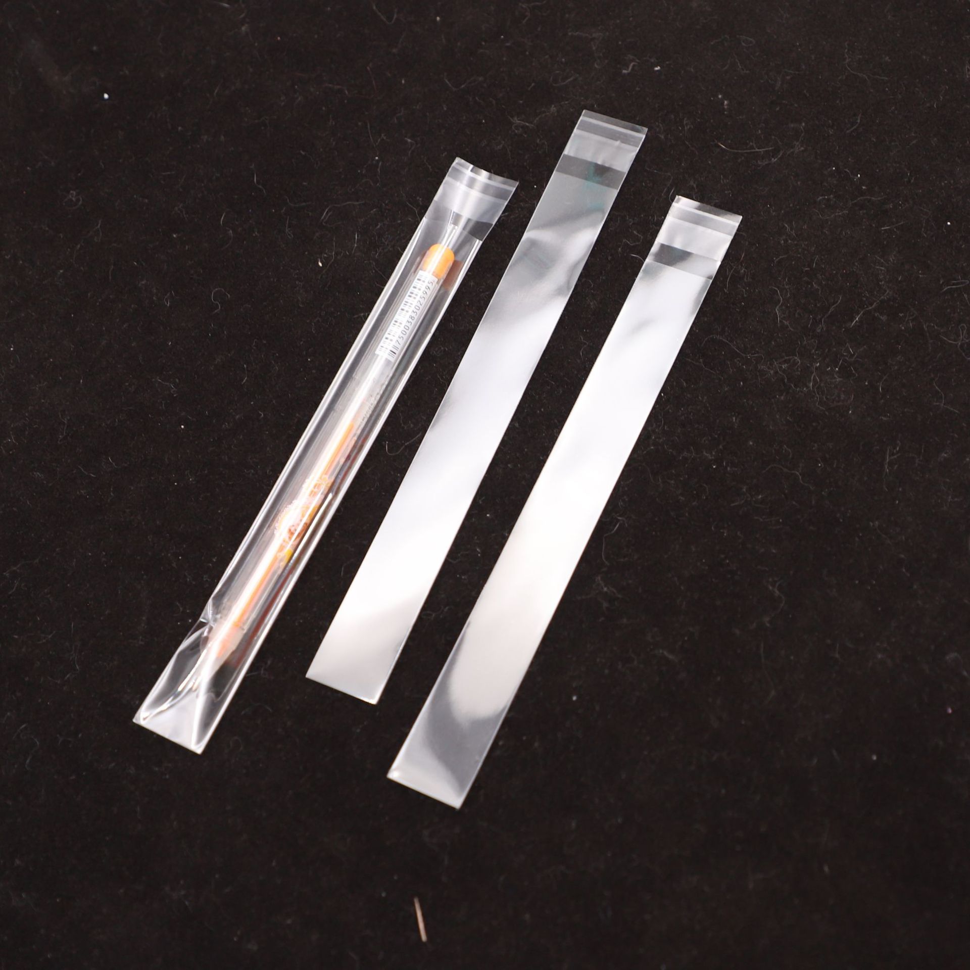 现货供应长条包装袋细长条PP袋子透明化妆笔塑料袋空白眉笔胶袋