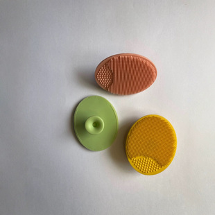 Oval Silicone Facial Brush for Cleaning Pore Manual Portable Facial Cleanser Facial Cleanser Soft Silicone Facial Cleanser