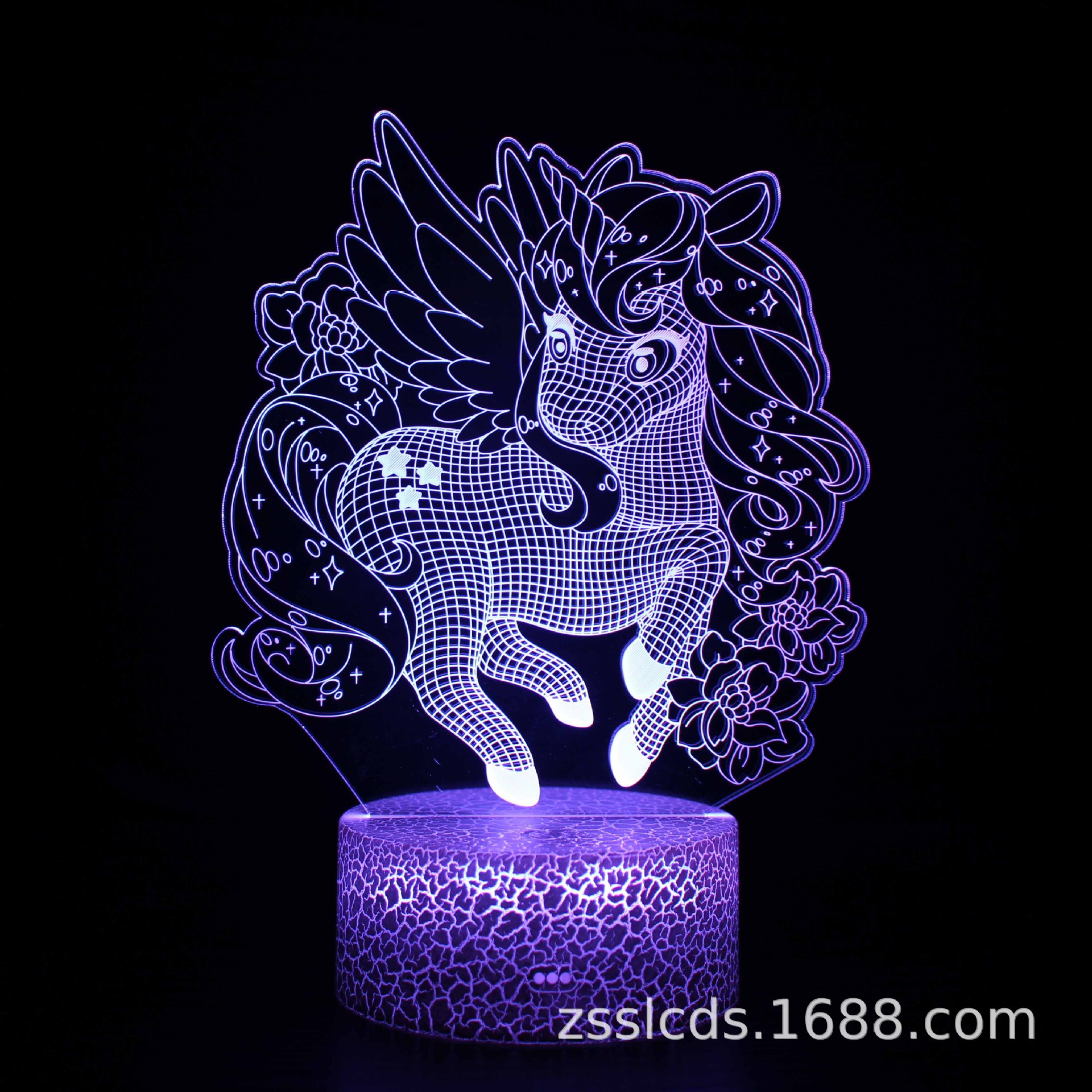 Transfronterizo Amazon Venta caliente serie unicornio 3D noche luz táctil control remoto colorido lámpara de mesa regalo creativo Luz