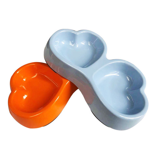 Pet Love Double Bowl Dog and Cat Food Bowl Dog Bowl Cat Bowl Melamine Material
