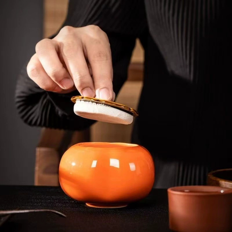 Керамическая чаша persimmon, чайник, бумажная страсть тибетское чехол, конфетный домик, мини-тобар, пепельница, анти-поднятие серый стол чайный декор