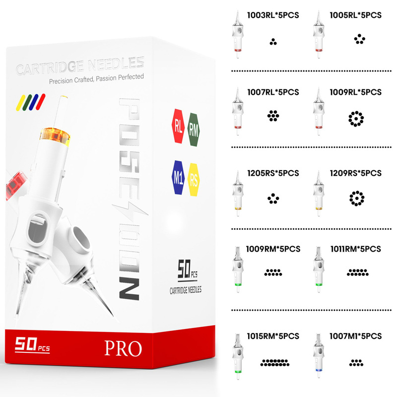 Poseidon Sixth Generation Tattoo Needles Disposable Tattoo All-In-One Needle Cutting Line Fogging Multiple Models Mixed Pack Cross-Border Hot Sale
