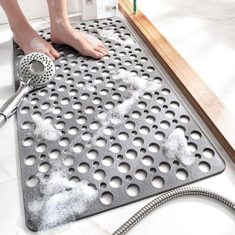 Amazon Long Bathtub Mat Tpe Mat Porous Bathroom Non-Slip Mat Cut Out Suction Cup Floor Mat Non-Slip Mat Generation Sticker
