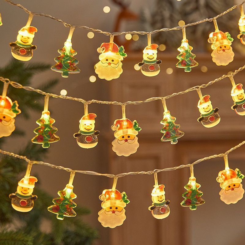 Nuevas luces de Navidad transfronterizas luces de decoración al aire libre luces de atmósfera luces de árbol de Navidad luces de decoración navideña ventanas de luces de color