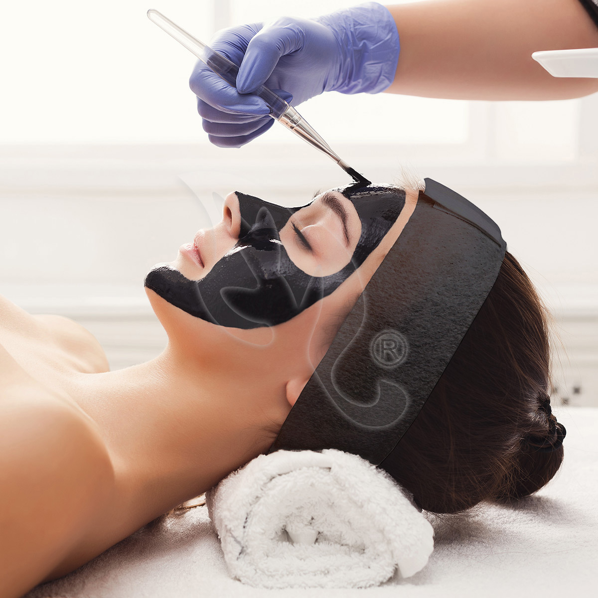 Banda de pelo desechable salón de belleza diadema bufanda Velcro elástico no tejido gestión de la piel diadema