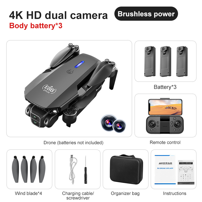 Black e88 plus (three batteries)