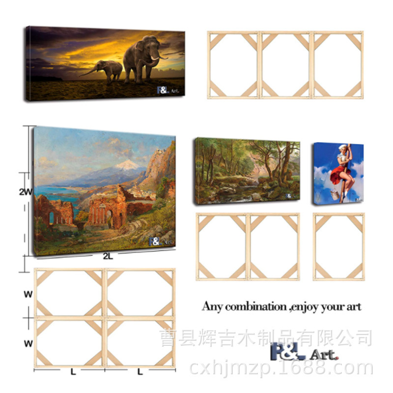 Factory wooden art frame for painting and canvas easy to build canvas stretch picture frame