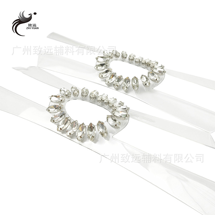 Fábrica al por mayor rhinestone fantasía garra diamante transparente Vamp zapato flor accesorios sandalias zapatillas Decoración Ropa Accesorios