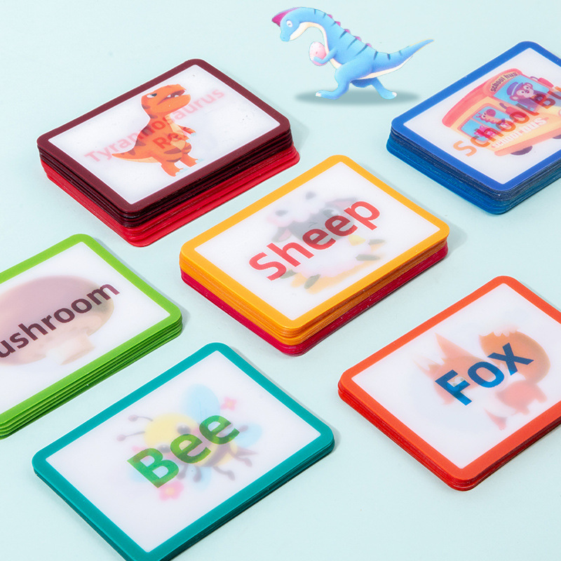Educación infantil cognitiva tarjeta flash 3D 0 - 3 años de edad palabras en inglés tráfico animales frutas padres-hijos interacción juguetes de rompecabezas
