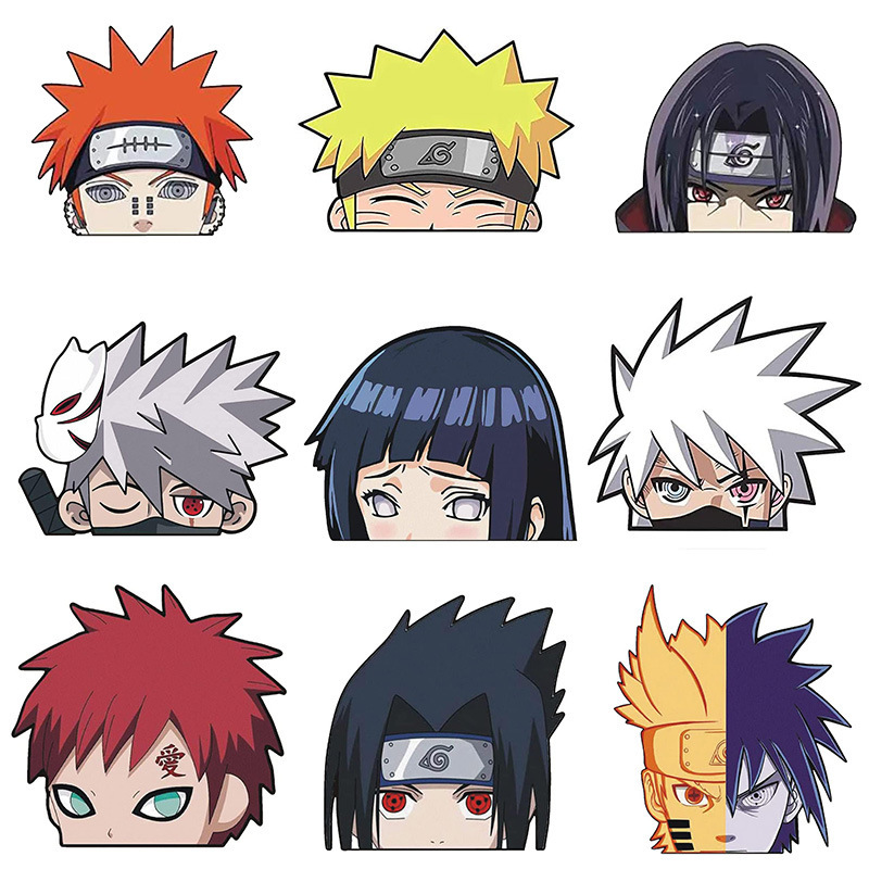 Foreign trade hot sale car stickers decorative car window glass Naruto cartoon stickers car body bumper scratch cover