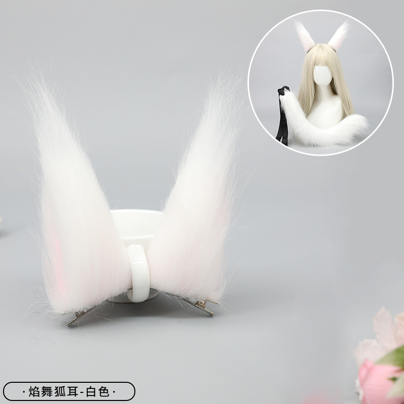 De una pieza hecha a mano de dibujos animados lindo zorro madre felpa zorro cola cosplay accesorios bestia cola cintura decoración