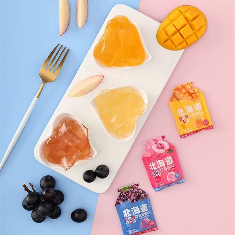 Желе с коньяком на Хоккайдо из фуджино, Летний прохладный жадный пудинг, ностальгические детские закуски