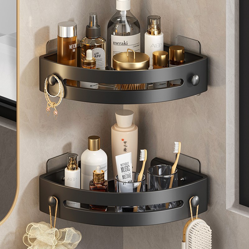 Bathroom Storage Rack Without Punching Toilet Washbasin Corner Wall Hanging Storage Bathroom Bathroom Tripod