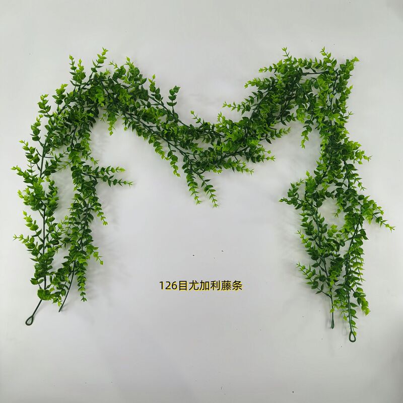 Cross-Border Simulated Green Eucalyptus Money Leaf Rattan Eucalyptus Leaf Wall Hanging Wedding Home Decoration Simulated Plant Cross-Border Simulated Green Eucalyptus Money Leaf Rattan Eucalyptus Leaf Wall Hanging Wedding Home Decoration Simulated Plant