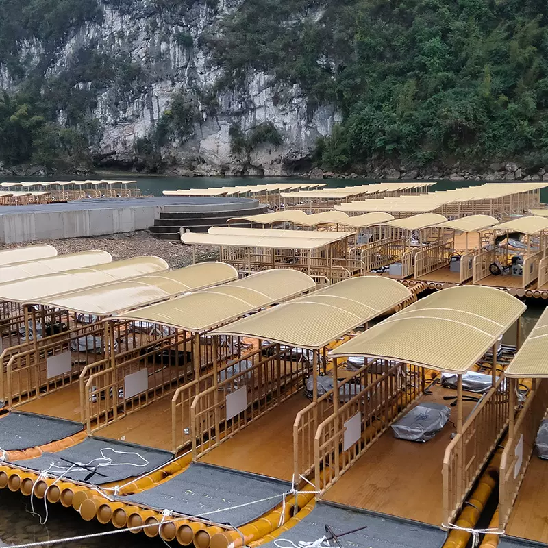 PVC塑料小型水管水上钓鱼渔用下网竹筏竹排垂钓水库湖泊专用防水