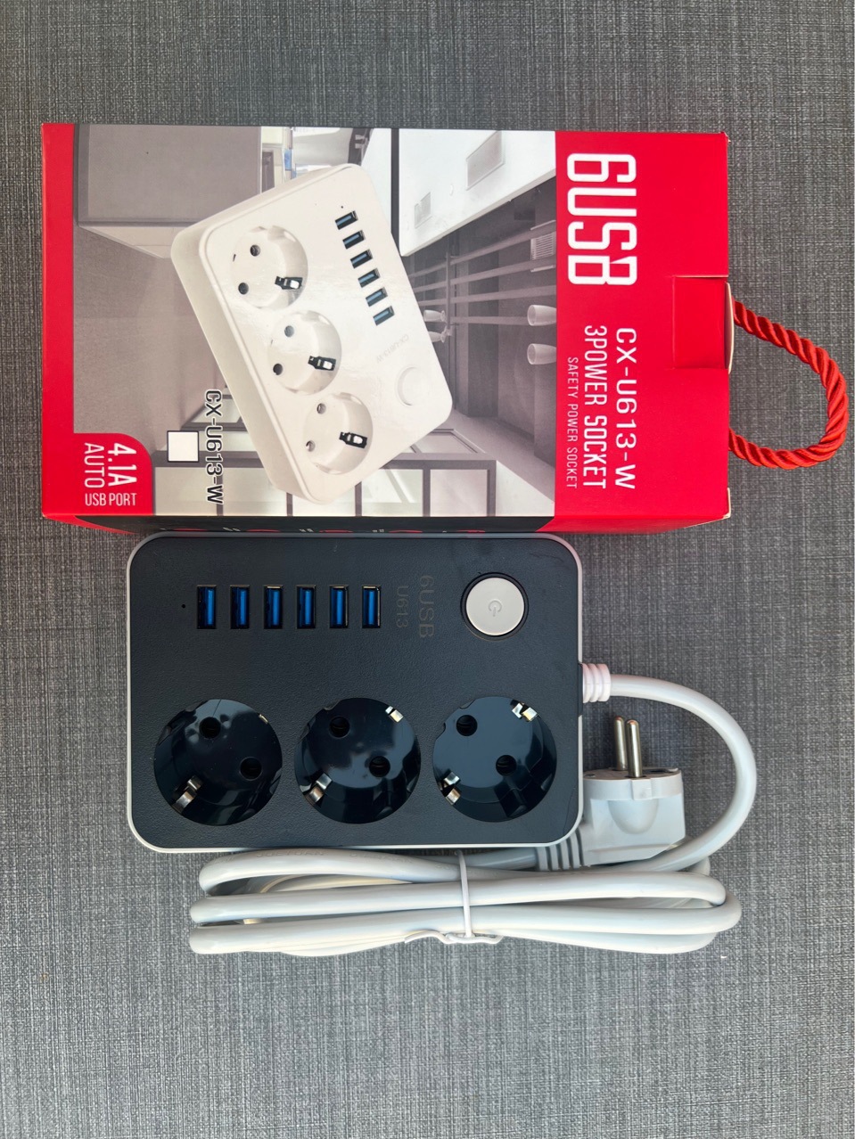 Jack USB jack europeo inteligente CX-U613 placa de cableado 3 agujeros 6USB Corea del Sur Alemania Rusia