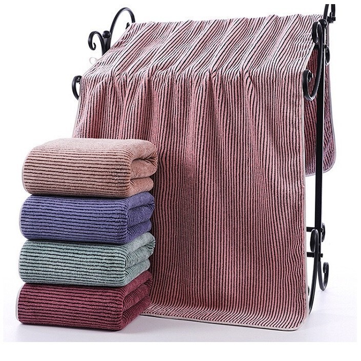 Cross-Border Wholesale Coral Velvet Striped Towels and Bath Towels, Vintage Dark-Edged Towels, Household Coral Velvet Towels Cross-Border Wholesale Coral Velvet Striped Towels and Bath Towels, Vintage Dark-Edged Towels, Household Coral Velvet Towels