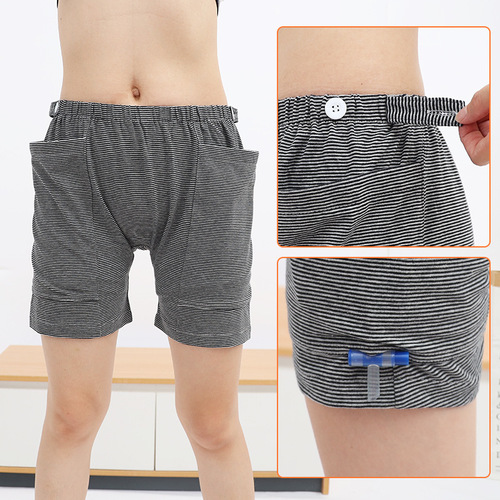 Post-operative care for fistula and ostomy, pants for intestinal and kidney openings, convenient for going out after surgery, pants that can be used to place urine bags