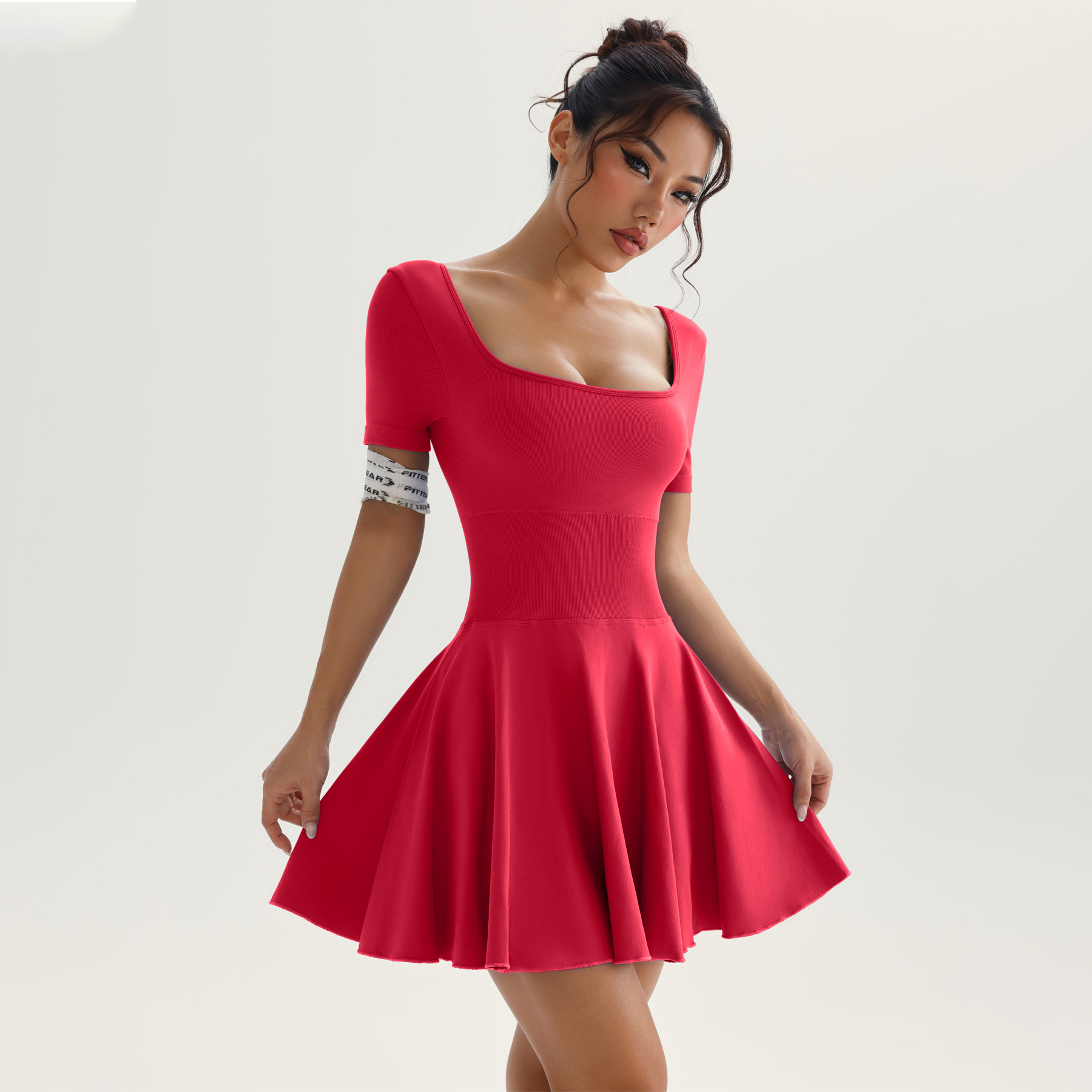 New Clothes Cross-border Sexy Back Golf Tennis Skirt Onesie Running Sports Anti-light Yoga Fitness Skirt_ecoleips.com