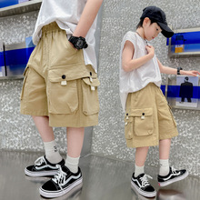 夏季中大男童工装短裤新款童装儿童男孩多口袋休闲裤宽松酷痞代发