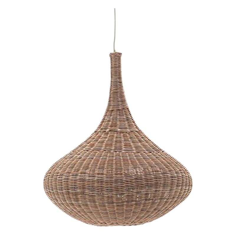 Lámpara de araña en forma de gota de agua de ratán restaurante de estilo tranquilo lámparas B & B hotel restaurante comedor Sala de té lámpara de ratán vintage