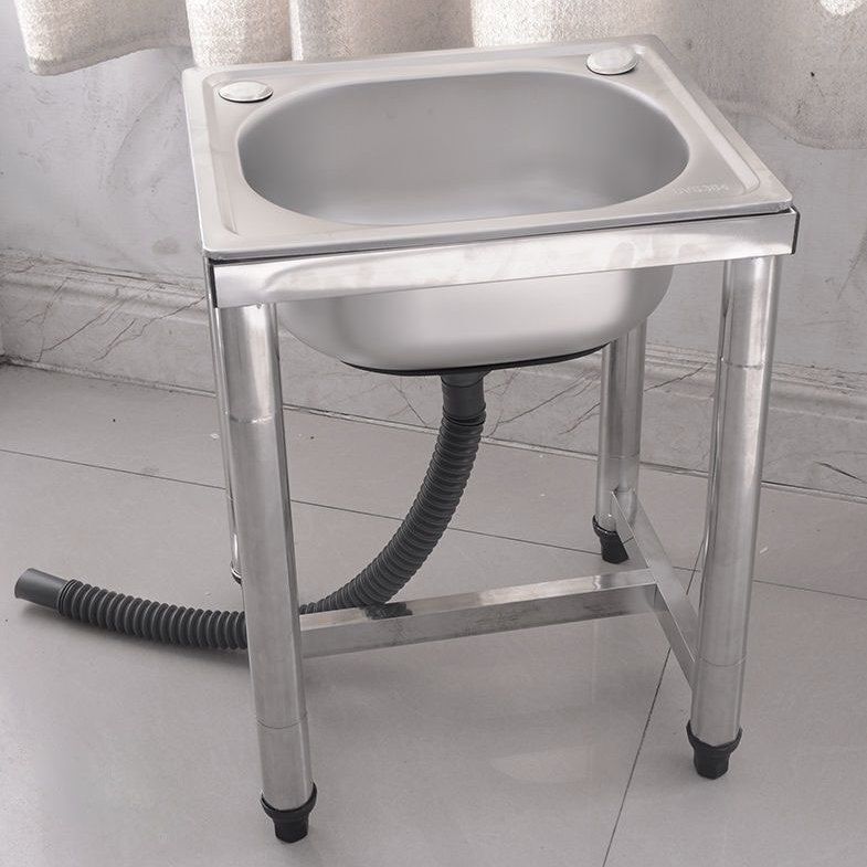 Simple Kitchen Sink, Thickened Stainless Steel Vegetable Washing Basin with Stand, Large Single Sink, Dishwashing Basin, Hand Washing Basin, Sink with Stand Simple Kitchen Sink, Thickened Stainless Steel Vegetable Washing Basin with Stand, Large Single Sink, Dishwashing Basin, Hand Washing Basin, Sink with Stand